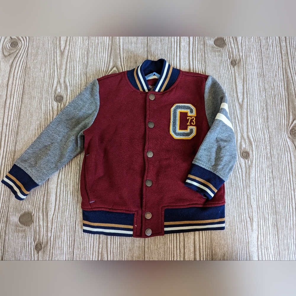 Cherokee Boys Varsity Button Up Jacket 3T
